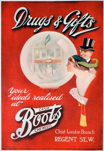 Advertentie voor Boots de apothekers door Unbekannt