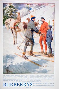 Advertentie voor Burberry wintersportkleding, 1925 door Unbekannt