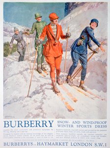 Advertentie voor Burberry wintersportkleding, 1927 door Unbekannt