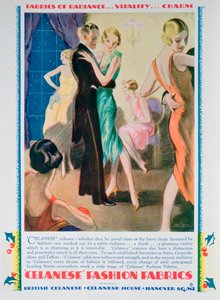 Advertentie voor Celanese Mode Stoffen, 1928