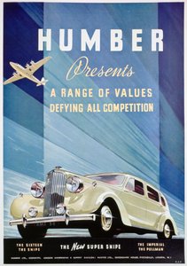 Advertentie voor Humber motorauto