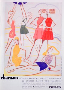 Advertentie voor Krepe-Tex badkleding, 1935 door Unbekannt