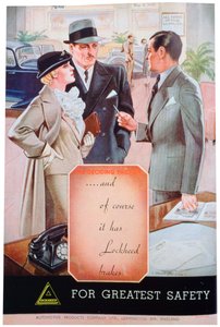 Advertentie voor Lockheed autobanden door Automotive Products of Leamington Spa, 1937 door Unbekannt