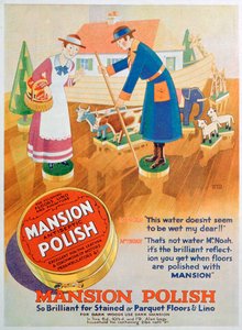 Advertentie voor Mansion antiseptische vloerpoets, 1933