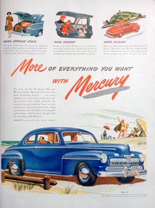 Advertentie voor Mercury-motorauto