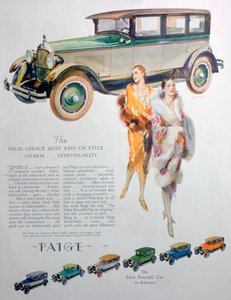 Advertentie voor Paige motorauto