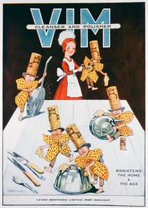 Advertentie voor Vim reiniger en polijstmiddel door Unbekannt