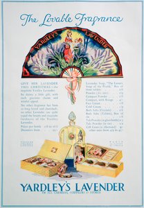 Advertentie voor Yardleys Lavendel parfum en cosmetica, 1928