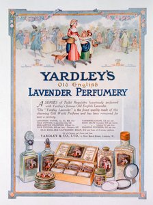 Advertentie voor Yardleys Old English Lavender parfumerie, 1923 door Unbekannt