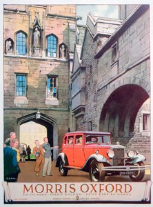 Advertentie voor de Morris Oxford motorauto, 1930 door Unbekannt
