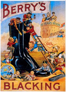 Advertentie voor Berrys schoensmeer, 1887