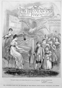 Advertentie voor Brinsmead piano