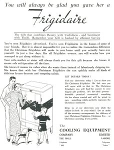 Advertentie voor Frigidaire koelkasten door Unbekannt