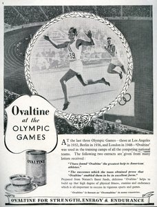 Advertentie voor Ovaltine op de Olympische Spelen van Londen 1948 (litho) door Unbekannt