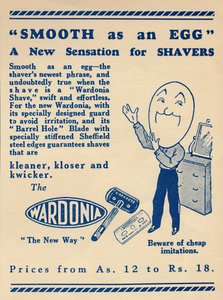 Advertentie voor het Wardonia scheermes, 1936