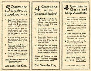 Advertenties die hielpen om Kitcheners leger te werven, 1914-1918, 1919