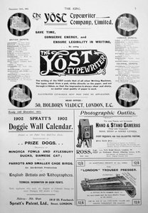 Advertentiepagina uit het King magazine, 14 december 1901
