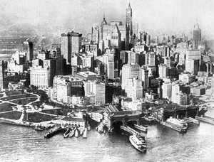 Luchtfoto van Lower New York, VS