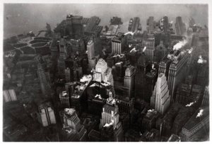 Luchtfoto van Manhattan, New York City, VS, vanuit een Zeppelin, 1928-1933 door Unbekannt