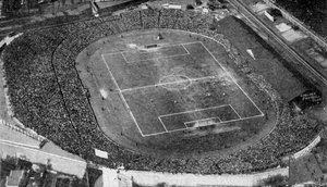 Luchtfoto van Stamford Bridge, stadion van Chelsea Football Club, Londen, ca. 1922