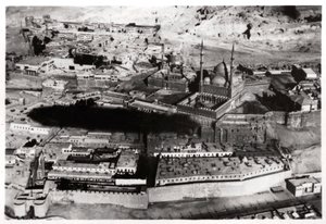 Luchtfoto van de Moskee van Mohammed Ali Pasha, Caïro, Egypte, vanuit een Zeppelin, 1931-1933 door Unbekannt