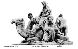 Afrika, het Albert Memorial, Londen, 20e eeuw