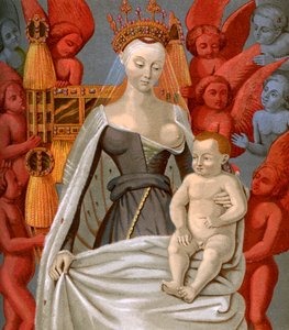 Agnès Sorel 1421-1450, minnares van Koning Karel VII van Frankrijk, ca. 1450, 1849 door Unbekannt