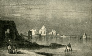 Agra en de Taj Mahal vanaf de rivier Jumna, 1820s, 1901 door Unbekannt