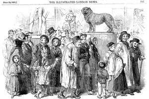 Landarbeiders en hun families op de Grote Tentoonstelling van 1851 door Unbekannt