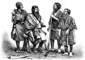 Ainu mensen, Japan, 1895 door Unbekannt