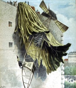 Alberto Santos-Dumont 1873-1932 Braziliaanse luchtvaartpionier, mislukte poging voor de Deutsch-prijs