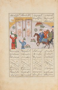 Alexander Executeert Janusiyar en Mahiyar, de Moordenaars van Darius, Folio van..., AH 887AD 1482 door Unbekannt