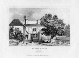 Huis van Alexander Pope, Binfield, Berkshire, midden 19e eeuw door Unbekannt