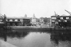 Alexandra Dock, Bombay, India, 1917 door Unbekannt