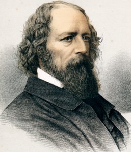 Alfred Tennyson, 1e Baron Tennyson, Engelse dichter, ca. 1880 door Unbekannt