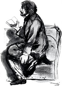 Alfred Tennyson, 1e Baron Tennyson 1809-1892, Engelse dichter, 1855 door Unbekannt