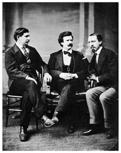 Alfred Townsend, Mark Twain en David Gray, 1871