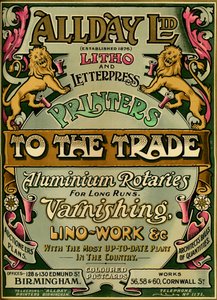 Allday Ltd - advertentie, 1907 door Unbekannt