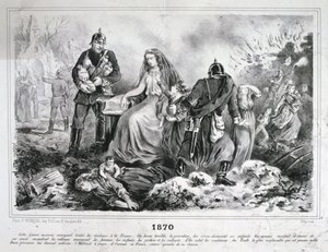 Allegorische cartoon, Frans-Duitse Oorlog