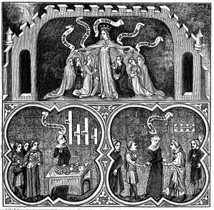 Allegorie van gerechtigheid, uit Aristoteles