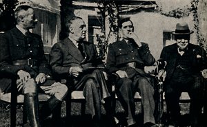 Geallieerde Conferentie in Casablanca, Frans Marokko, januari 1943, 1945 door Unbekannt