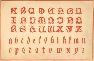 Alfabet, letters A-Z, hoofd- en kleine letters door Unbekannt