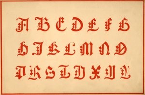 Alfabet, letters A-Z, hoofdletters