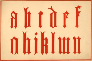 Alfabet, letters a-n, kleine letters door Unbekannt