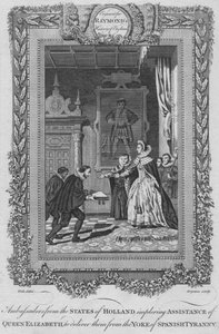 Ambassadeurs van de Staten van Holland smeken om hulp van Koningin Elizabeth, c1787