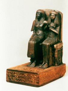 Amenemope en Vrouw, Egyptisch, 19e Dynastie door Unbekannt