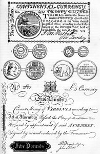 Amerikaanse munten en papiergeld, 17e-18e eeuw ca. 1880