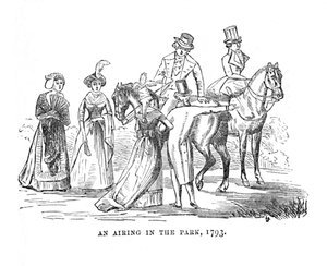 Een wandeling in het park, 1793, c1870 door Unbekannt
