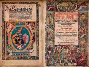 Een vroeg handtekeningenalbum: Een Hauspostill uit de werken van Maarten Luther, ca. 1550 door Unbekannt