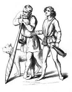 Een Engelse poortwachter 1480 en huishoudelijke dienstmeid 1475